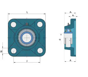 Pillow block bearing LSF207